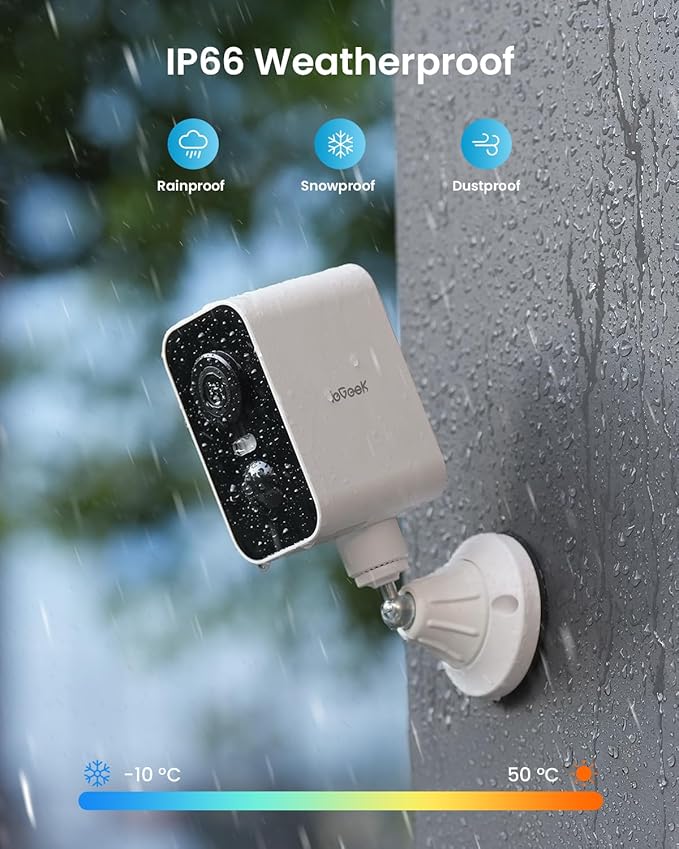 ieGeek 4G LTE Cellular Security Camera Wireless Outdoor, No WiFi Solar Powered Camera, Off Grid Security Camera with SIM Card, 2K Color Night Vision, PIR Motion Sensor, Magnetic Install, 2-Way Audio