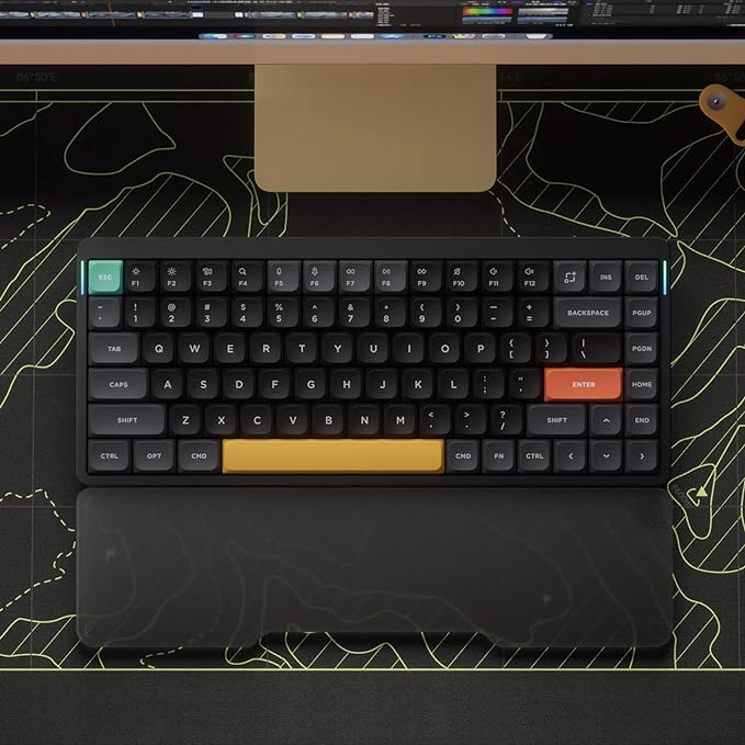 NuPhy Air75 V2 Portable 75% low profile Mechanical Keyboard,Wireless Keyboard,Supports Bluetooth/2.4G/USB-C RGB Bluetooth Keyboards,Compatible with Windows/Mac OS/Linux Systems-Gateron Cowberry Switch