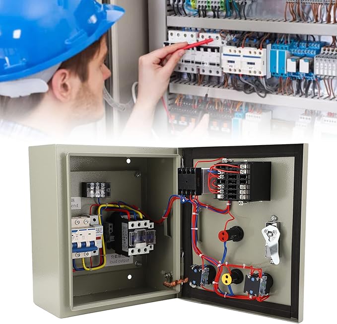 PID Temperature Controller Kit Voltage AC 100~240V with SSR 40DA Solid State Relay,K Type Thermocouple Sensor and Black Heat Sink,3 Phase 15KW High Accuracy Digital Display Smart Temp Control Box 380V