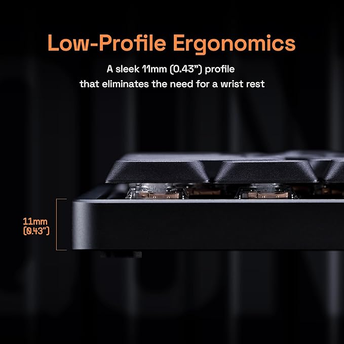 IQUNIX Magi96 Low Profile Wireless Mechanical Keyboard – Full 100-Key Layout, Hot-Swappable, RGB Backlit, Full Aluminum, VIA Customizable, Mac/Windows/Linux, Tri-Mode