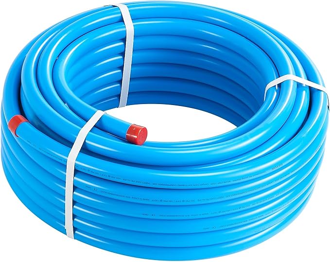 VEVOR Air Compressor Line Kit, 100FT x 3/4", HDPE-Aluminum Compressed Air Piping System, Leak-Proof, Pressure-Resistant & Easy-to-Install, Compressed Air Line Tubing Kit for Garages Workshops, Blue
