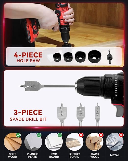 KingTool 400 Pcs Drill Bit Set - Drill Bits Screwdriver Bit Set Case with Drawer, Bit Set Designed for Various Drilling & Screw Driving Tasks for Metal, Wood, Masonry, Perfect for DIY Projects