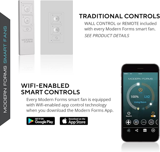 Zephyr Smart Indoor and Outdoor 3-Blade Ceiling Fan 52in Matte White with Adjustable CCT 2700K-3000K-4000K-5000K LED Light Kit and Remote Control works with Alexa, and iOS or Android App