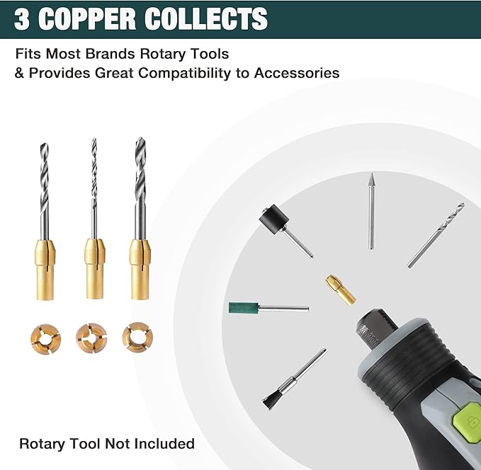 WORKPRO 306PCS Rotary Tool Accessories Kit, Fits Dremel Rotary Tool, 1/8" Shanks DIY Universal Fitment for Easy Cutting, Sanding, Grinding, Carving, Polishing, Drilling and Engraving with Storage Case