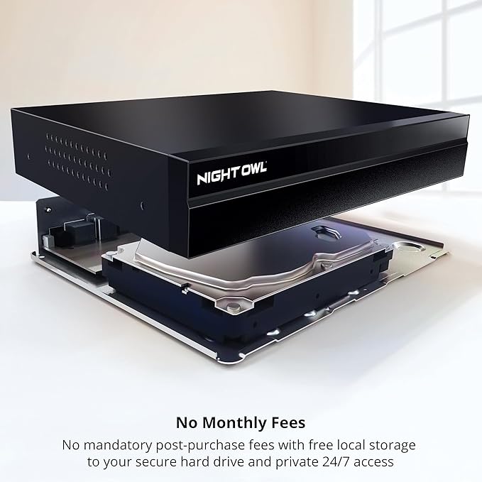 Night Owl Power Over Ethernet 24 Channel NVR Video Home Security Camera System with 4TB Hard Drive (Add up to 16 Wired IP and 8 Wi-Fi Cameras)