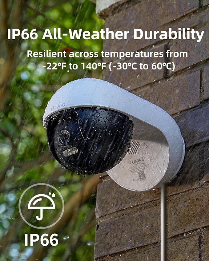 Noorio 4K 8MP Outdoor Security Camera, 5G/2.4GHz WiFi 6 PTZ Floodlight Camera for Home Security, 256G Local Storage, Two-Way Talk, 24/7 Recording,16X Zoom,Night vision, Human/Vehicle/Pet/Dog Detection