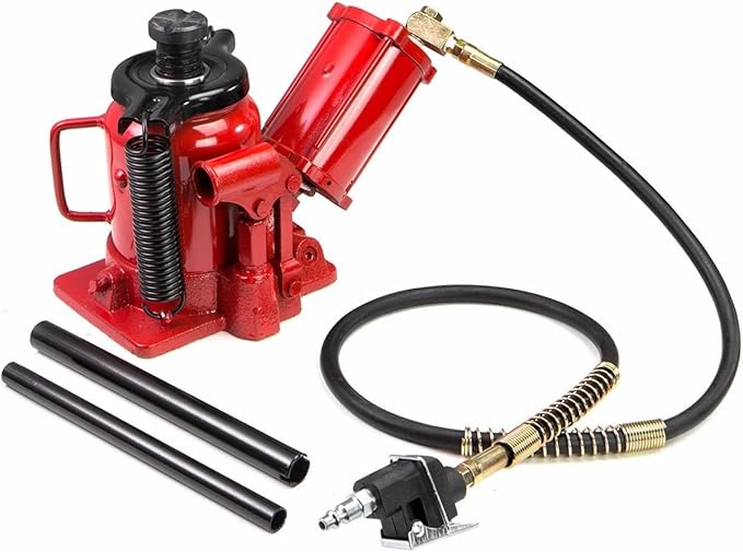 Stark USA 20-Ton Portable Hydraulic Bottle Jack Air-Operated Pneumatic Lift Low Profile Manual Air Jack, Auto Truck Travel Trailer Repair (44000 LBS)