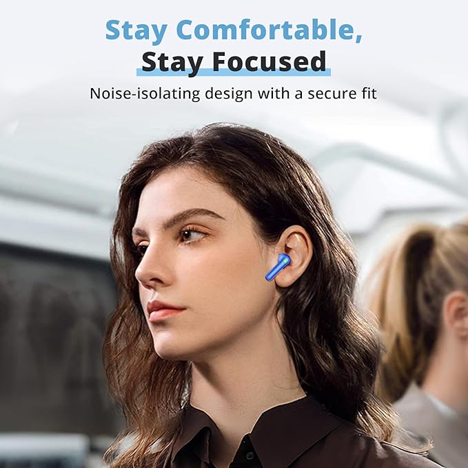 Wireless Ear Buds, Wireless Earbuds, Bluetooth 5.3 Earbuds Headphones with Immersive Surround Sound Stereo, 48 Hours Playtime LED Display IPX7 Waterproof Earphones for Laptop Pad Phones Sports