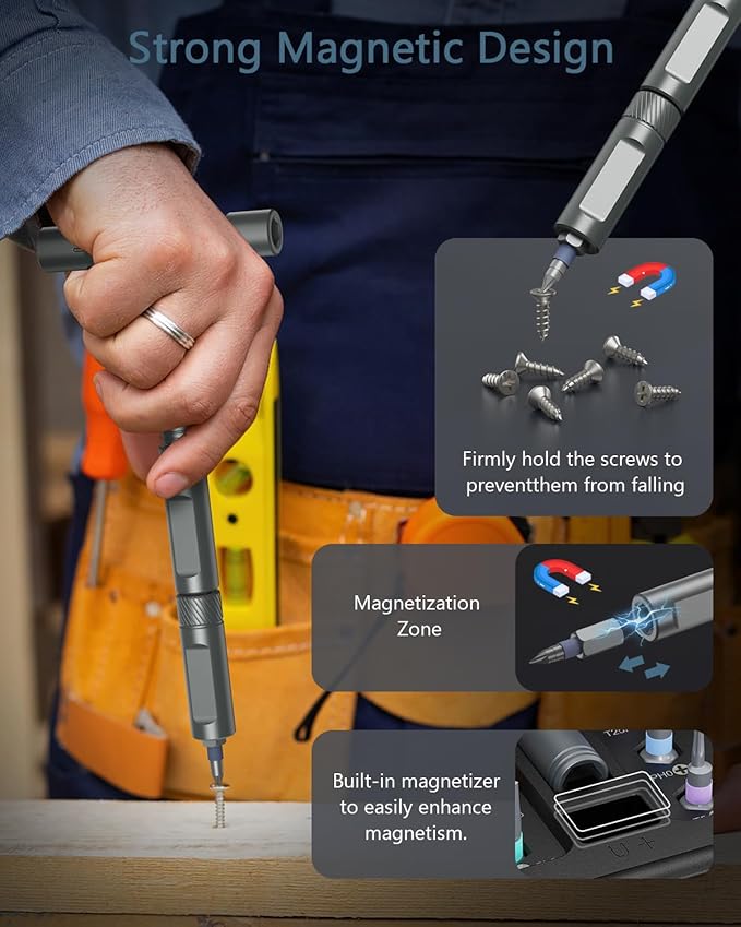 Upgraded 42 in 1 Magnetic Screwdriver Set, Ankilo DIY Ratchet Screwdriver Set Magnetic with 40 PCS Bits, Precision Repair Tool Kit for Tools Furniture Computer Bicycle Black