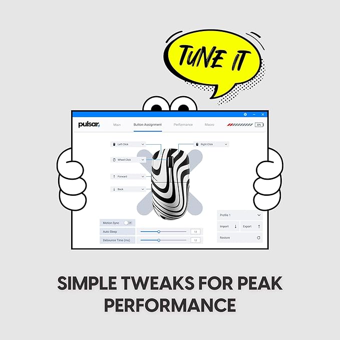 Pulsar Gaming Gears X2 Crazylight Wireless Gaming Mouse, Ultra Lightweight 1.27 oz (36g), Optical Switch, 32000 DPI, 750 IPS, XS-1 Sensor, 8k Compatible (Boardzy Edition)