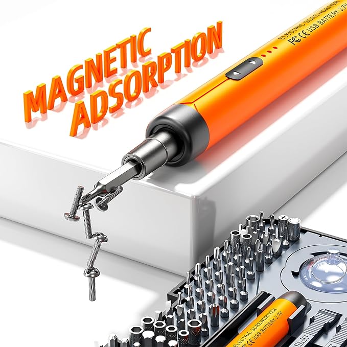 Electric Screwdriver Set, Precision Screwdriver Set, Magnetic Drill Bit, Magnetic Storage, Mini Precision Electric Screwdriver Repair Kit for PC RC Electronics