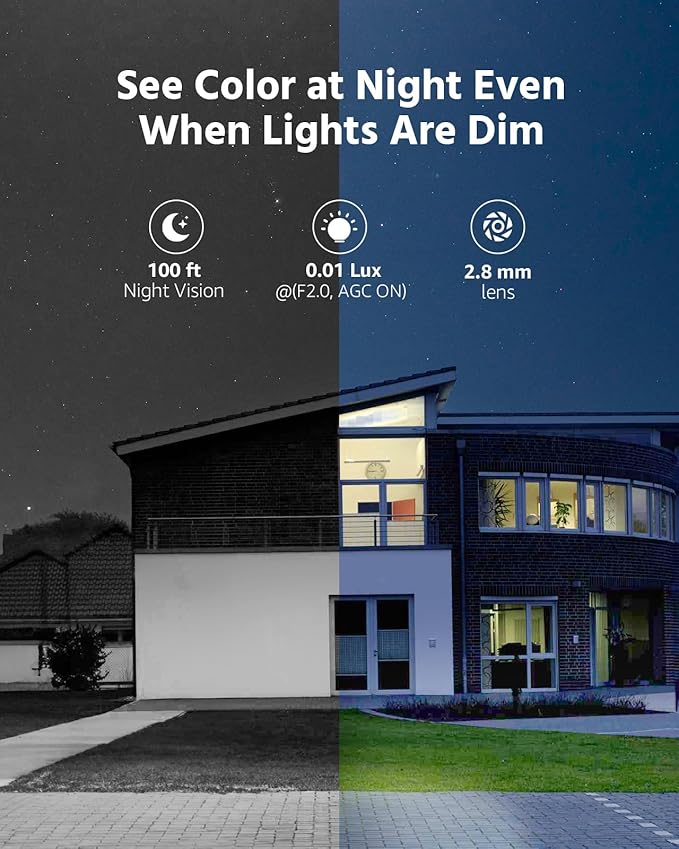 ANNKE H500 3K 5MP Poe Security Camera System with Audio, 8CH H.265+ NVR with 2TB HDD for 7/24 Recording, 8pcs Wired Outdoor IP Camera, Human&Vehicle Detection, Color Night Vision, Build-in Mic, IP67