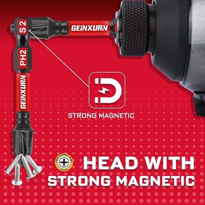 Impact Phillips Screwdriver Bits Set,20 Pieces 2”Magnetic(PH1/PH2/PH3) S2 Steel Multi Cross Driver Bits and 1 Pc Bit Holder with Soft Hanging Strips