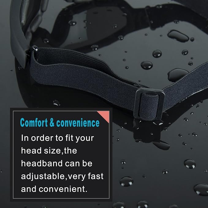 Viriber Motorcycle Goggles - UV Protective Outdoor Glasses, Dust-proof Combat Goggles (Deep Black)