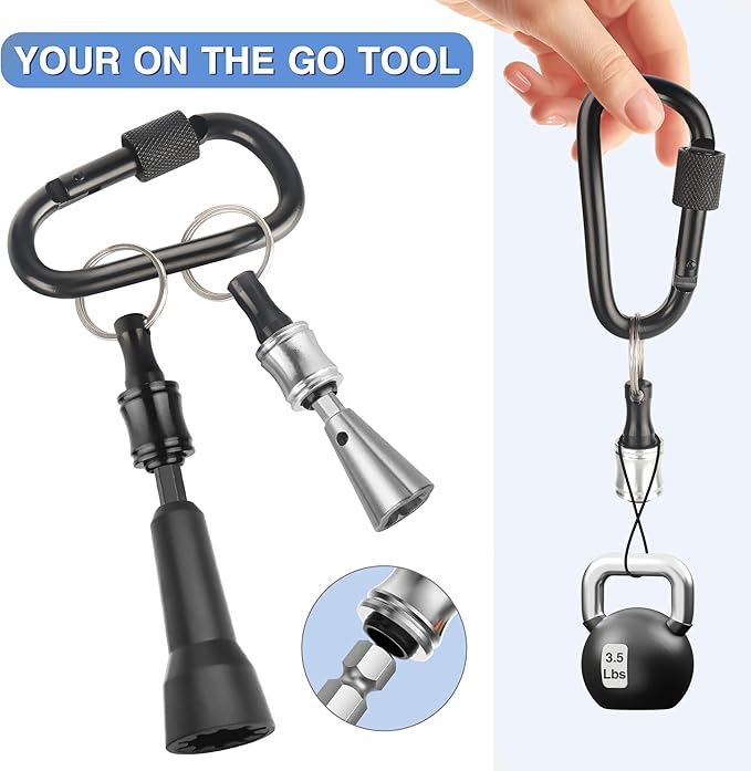 Wire Nut Twister,with 2pcs Bit Holders 1/4" Socket,Hex Shank Screwdriver Bit Holder,Wire Twisting Tool,Wire Nut Twister for Electrical Power Drill,Wire Twister for Quick Twisting Cable