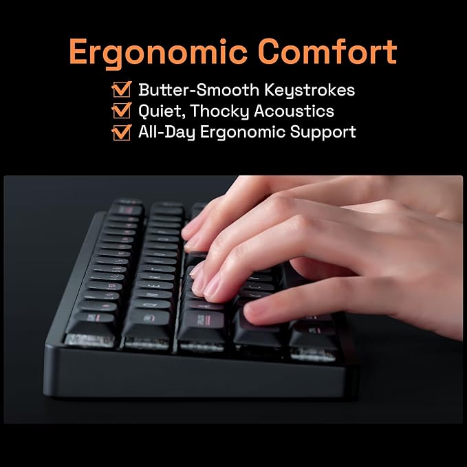 IQUNIX Magi96 Low Profile Wireless Mechanical Keyboard – Full 100-Key Layout, Hot-Swappable, RGB Backlit, Full Aluminum, VIA Customizable, Mac/Windows/Linux, Tri-Mode