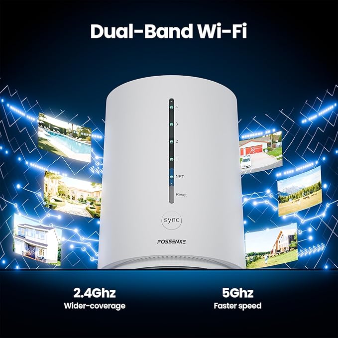 Solar Camera Outdoor Wireless, 4 Cam-Kit, No Subscription, Cameras for Home Security System with 360° Pan & Tilt, 2K Color Night Vision, Motion Detection & Siren, Easy Setup, 5G & 2.4G WiFi