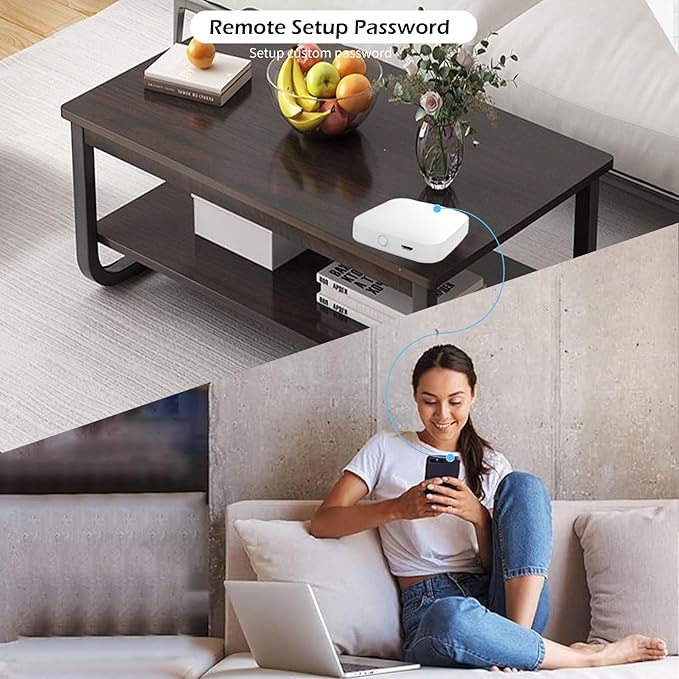 Tuya Smart Hub, WiFi Gateway for Smart Door Lock(Tuya BlE) with Remote Control, Bluetooth to WiFi Bridge, Bluetooth Mesh(SIG), Compatible with Alexa & Google Assistant, Supports 2.4GHz Bands