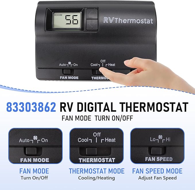 RV Digital Heat/Cool T-Stat Wall Thermostat Compatible with Coleman 8330-336 8330-337 8330-338 8330-339 8330-369 8330-386 Replace 83303862