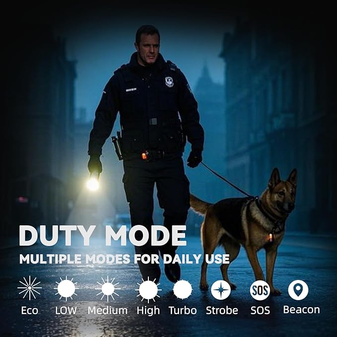 sofirn SK40 Tactical Flashlight 3200 Lumens, Rechargeable EDC Flashlight with 580 Meters Long Throw, Dual Switches LED Flash Light Spotlight for Camping Hiking Hunting Searching