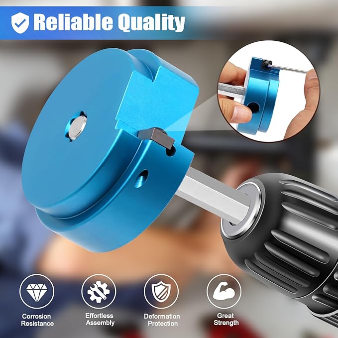04529 Colored PVC Pipe Reamer, PPRK6 Plastic PVC Pipe Fitting Reamer Kit, Pvc Fitting Saver Fit into Standard 1/2" Drills Pipe Reamer Tool Contains PPR75, PPR100, PPR150, PPR200, PPR300, PPR400