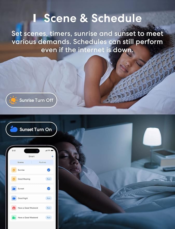 Meross Smart Light Bulb, Smart WiFi LED Bulbs Compatible with Apple HomeKit, Siri, Alexa, SmartThings, Dimmable E26 Multicolor 2700K-6500K RGBWW, 900 Lumens 60W Equivalent 2 Pack