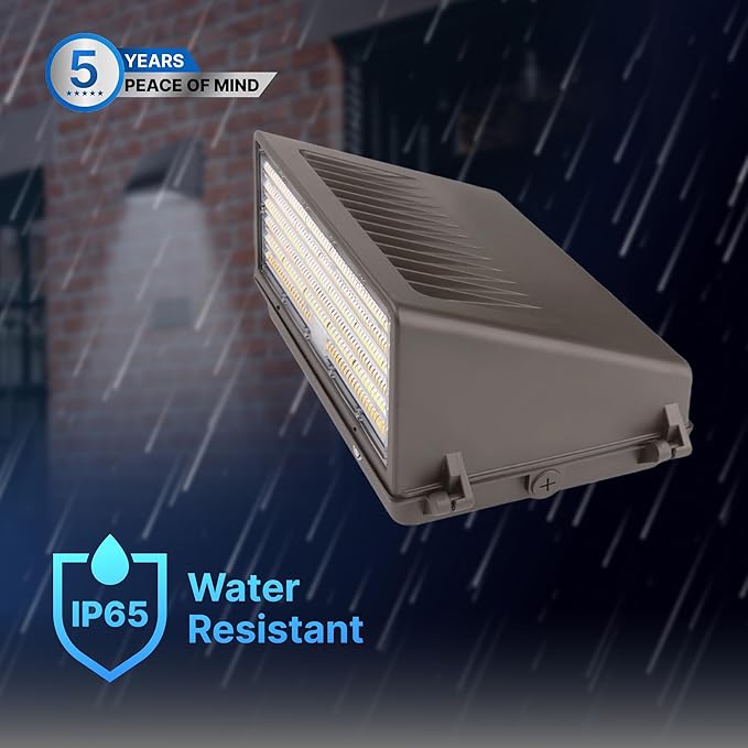 63W/45W/30W Full-Cutoff LED Wall Pack Lights, Selectable Wattage & CCT (5000K/4000K/3000K), LED Wall Light, Energy Efficient, Durable, Outdoor Commercial Wall Pack Light, 9797LM