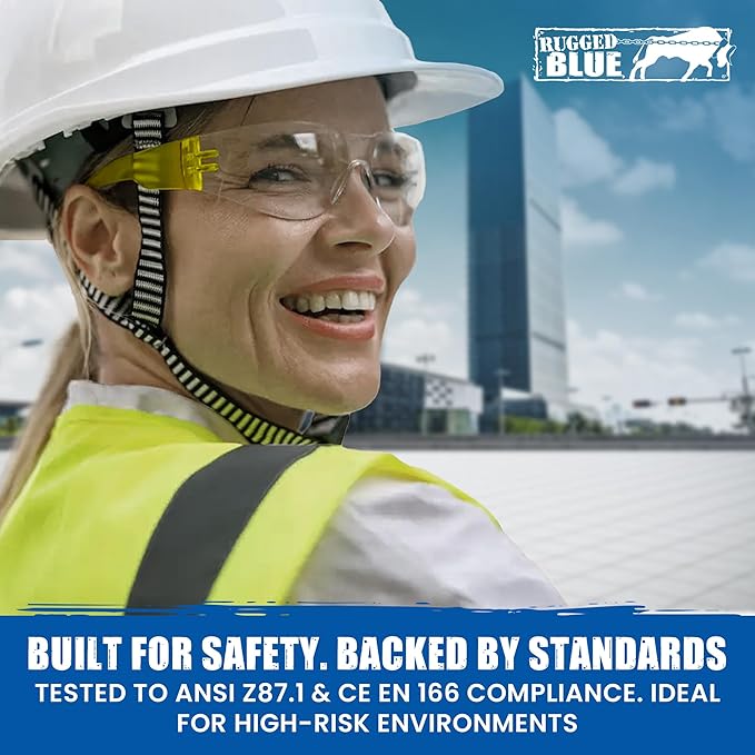 Work Safety Glasses For Men | Ansi Z87 Certified Safety Goggles For Shooting Range | Anti-Scratch Outdoor Glass