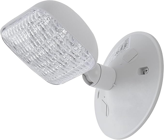 GZRUIYANG Emergency Remote Head Lighting, Single Square Head Emergency Light, UL Listed, Multi Voltage 3.6 to 24 Volt Input, 3 Watts, 180 Lumen, No Battery Inside