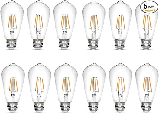 LED Edison Bulb 4W,Antique 40W Vintage Edison Bulb,E26 Light Bulb Non Dimmable Led Bulb 450 Lumens 2700K Warm White,Pack of 12