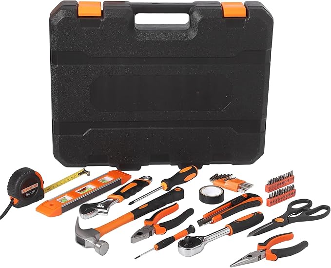 247 Piece Home Repair Tool Kit, General Household Home Repair Tool Set, General Mechanic Hand Tool Set, Household Tool Kit with Plastic Toolbox Storage Case, Perfect for Homeowner, Diyer, Handyman
