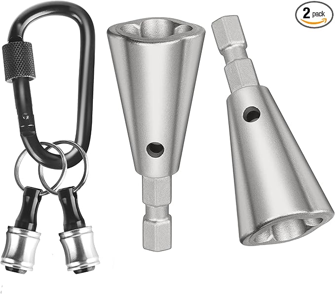 Wire Nut Twister,with 2pcs Bit Holders 1/4" Socket,Hex Shank Screwdriver Bit Holder,Wire Twisting Tool,Wire Nut Twister for Electrical Power Drill,Wire Twister for Quick Twisting Cable