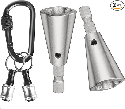 Wire Nut Twister,with 2pcs Bit Holders 1/4" Socket,Hex Shank Screwdriver Bit Holder,Wire Twisting Tool,Wire Nut Twister for Electrical Power Drill,Wire Twister for Quick Twisting Cable