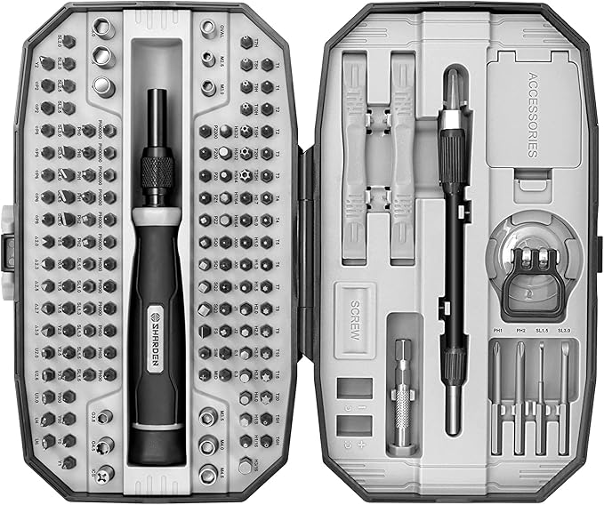 SHARDEN 153 in 1 Precision Screwdriver Set Computer Tool Kit, Laptop Screwdriver Kit Magnetic Electronic Screwdriver Set for PC, iPhone, Phone, PS5, PS4, Jewelry, Tablet, RC, Xbox Controller Repair