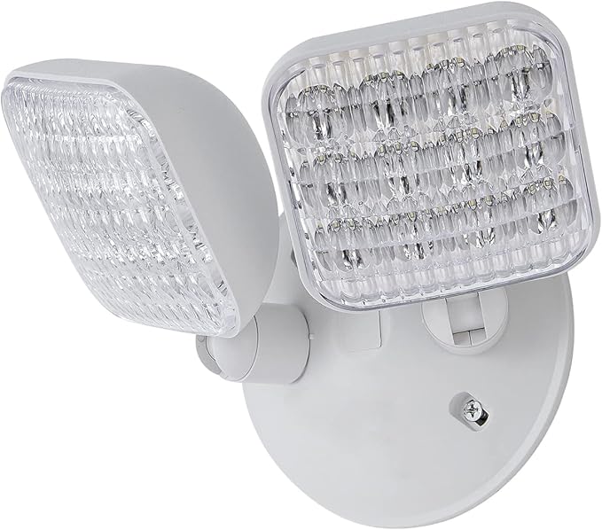 GZRUIYANG Emergency Remote Head Lighting, Double Square Head Emergency Light, UL Listed, Multi Voltage 3.6 to 24 Volt Input, 2 * 3 Watts, 180 Lumen, No Battery Inside