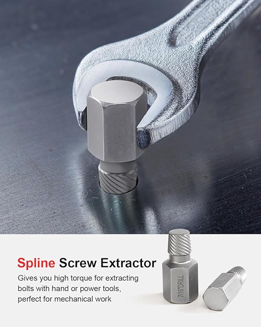 Kolvoii Screw Extractor Set & Bolt Extractor Kit, Stripped Lug Nut Remover Set, 67 Pcs Easy Out Bolt Extractor Set for Rusted, Rounded, Damaged Nuts, Screws, Bolts, 35#CR-MO 6542/4341 HSS Steel Cobalt