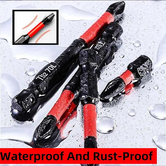 Anti Slip bits Magnetic Screwdriver bit Set S2 Alloy Steel Impact Resistance Bits-12Pcs, and 1/4 Inch Hex Shank Driver Bit bit holder-1Pcs