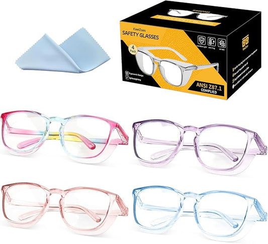 Safety Glasses Anti Fog Goggles For Women, Nurses Protective Eyewear Blue Light & UV Blocking Eye Protection Glasses