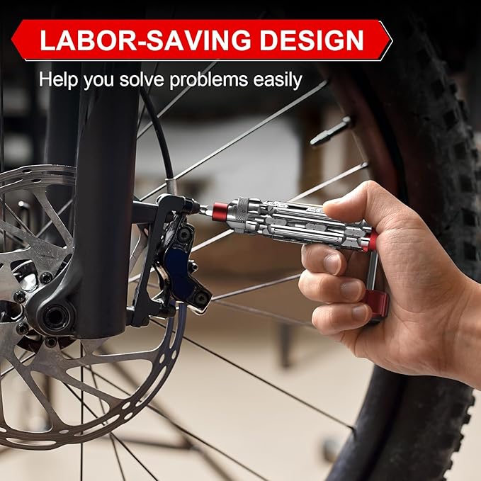 JOREST 19 in 1 Multi Screwdriver EDC Multibit Screwdriver Set Tool All in One, Birthday Gifts Ideas for Men Him Dad, Magnetic Screw Driver with Torx Phillips Hex, Pocket Repair Kit for Bike, Furniture