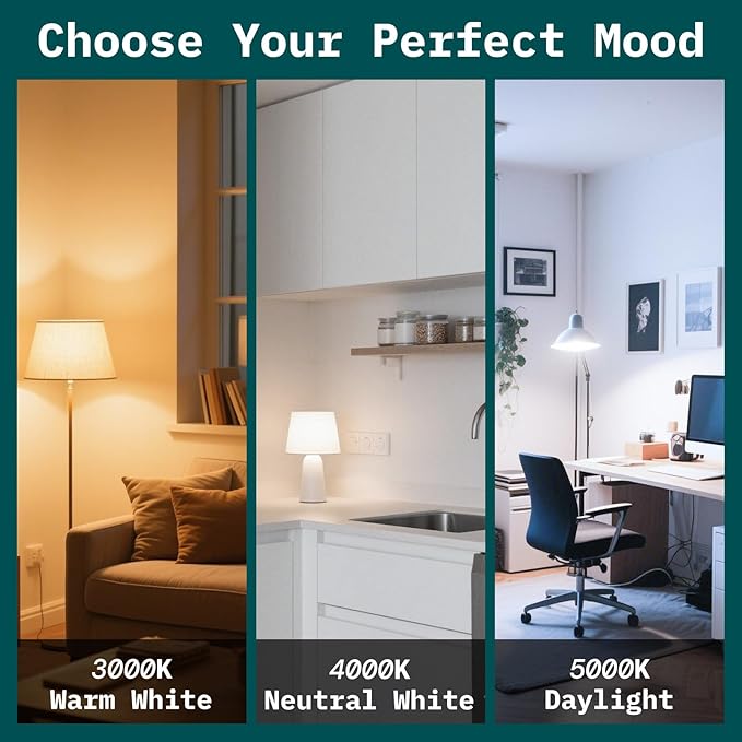 Solvita A19 LED Light Bulbs, 9W Dimmable Lights - Flicker Free EyeComfort, E26 LED Bulb 60 Watt Equivalent, 800 Lumens, 4000K Neutral White, 90 CRI for Home Office Bedroom Kitchen, 6 Pack