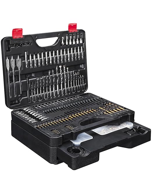 KingTool 400 Pcs Drill Bit Set - Drill Bits Screwdriver Bit Set Case with Drawer, Bit Set Designed for Various Drilling & Screw Driving Tasks for Metal, Wood, Masonry, Perfect for DIY Projects