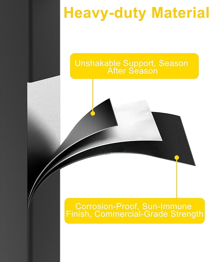 Hand Rails for Outdoor Steps, 1-3 Step Adjustable Stair Handrail Kit, 40" x 36" Wrought Iron Railing, Exterior Hand Rail for Porch Deck Garage and Garden