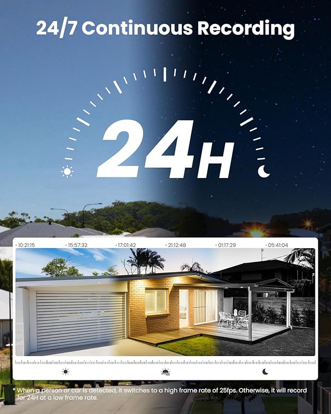 4G LTE Cellular Security Camera Wireless Outdoor, No WiFi 24H Continuous Recording, 2K Solar Powered Cam, Pan and Tilt, AI Tracking Detection, 32G Local Storage(Included), Color Night Vision
