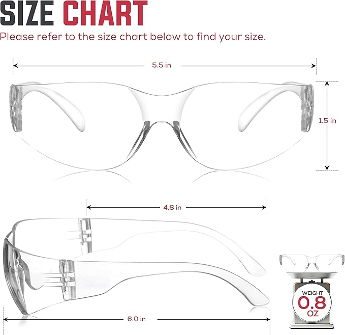 Hyline Anti-Fog Color Safety Glasses Variety, Impact Resistant, Polycarbonate, Anti-Scratch