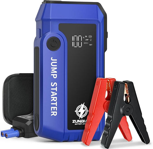 Car Battery Jump Starter 4000A Peak, Portable Battery Jumper Starter Up to 8.0L Gas & 6.0L Diesel Engines, 12V Car Jumper Battery Pack Charger with Flashlight
