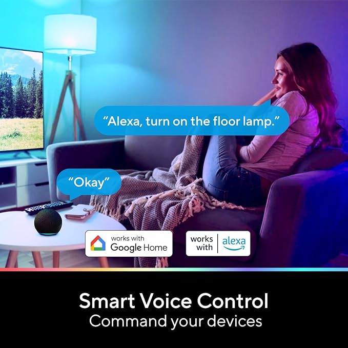 Smart Light Bulbs, 1100 Lumen, 90+CRI WiFi Mesh & Bluetooth Color Changing A19 Light Bulb, 16 Million DIY Colors RGB Light Bulbs, Compatible with Alexa, Google Assistant Home App, 4 Pack