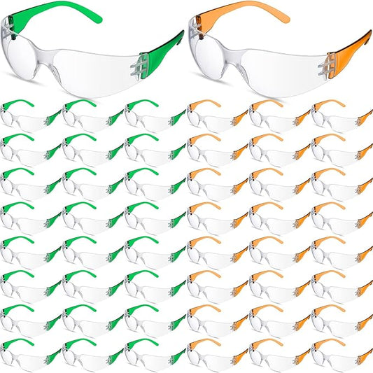 Kanayu 48 Pack Kids Protective Safety Glasses Bulk Kids Safety Goggles Scratch Impact Resistant Goggles Eyewear