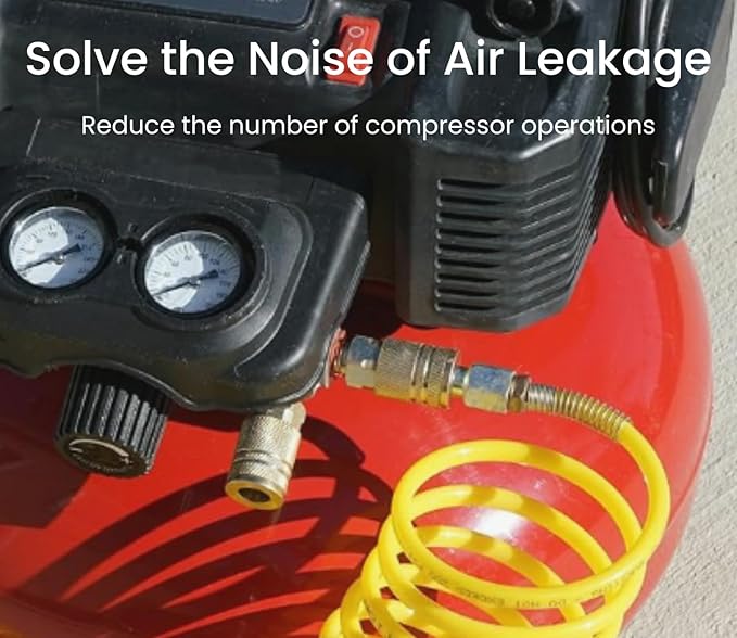 Industrial Brass Air Coupler & Plug Kit, 1/4" NPT Air Tool Fittings Set, Quick Connect Air Hose Fittings Air Compressor Accessories, 28 Pcs