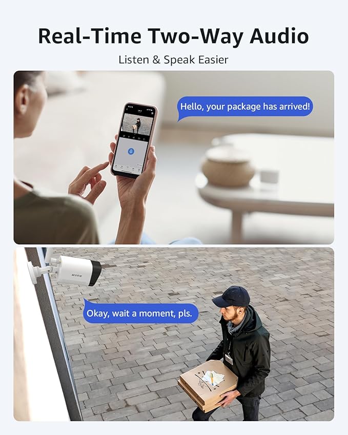 ANNKE Wireless Camera System, 16CH Expandable 4K Security NVR, 8Pcs 3MP Outdoor Cameras, 2-Way Audio, Dual-Band WiFi, Human Detection, IP66 Waterproof, 2TB HDD, Compatible with Alexa, 24/7 Protection