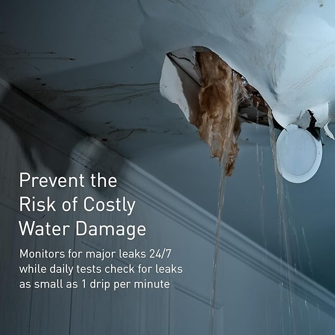 Moen 900-006 Flo by Moen 1-Inch Smart Water Shutoff with 920-005 Flo by Moen Smart Water Detector, 3-Pack